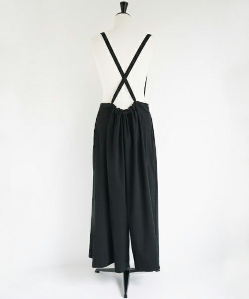 Mochi.モチ.suspenders wide pants [ms02-p-01/black]