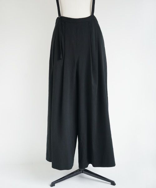 Mochi.モチ.suspenders wide pants [ms02-p-01/black]
