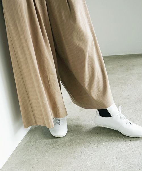 Mochi.モチ.suspenders wide pants [ms02-p-01/beige]