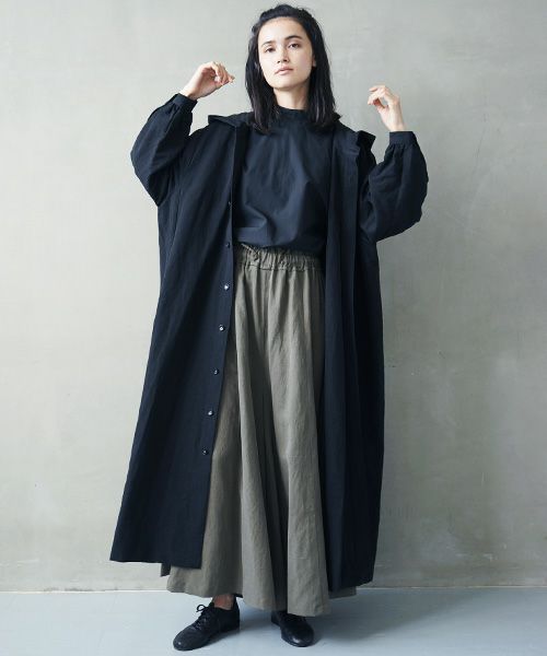 Mochi.モチ.hood shirt coat [ms02-co-01/black]
