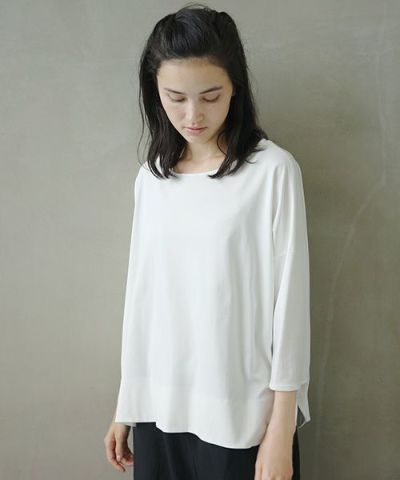Mochi.モチ.suvin long sleeved t-shirt.[white]