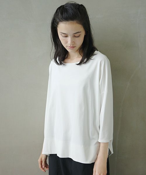 Mochi.モチ.suvin long sleeved t-shirt.[white]