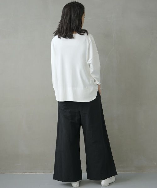 Mochi.モチ.suvin long sleeved t-shirt.[white]