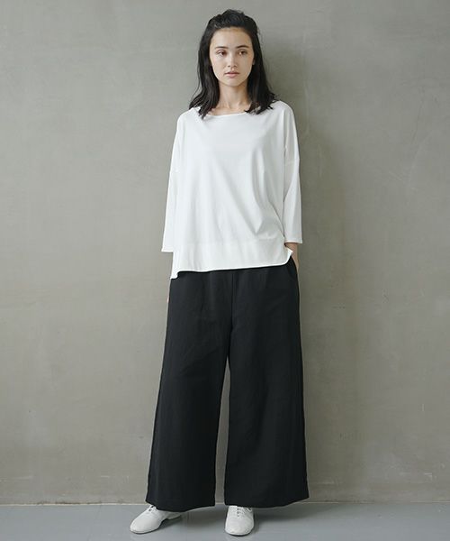 Mochi.モチ.suvin long sleeved t-shirt.[white]