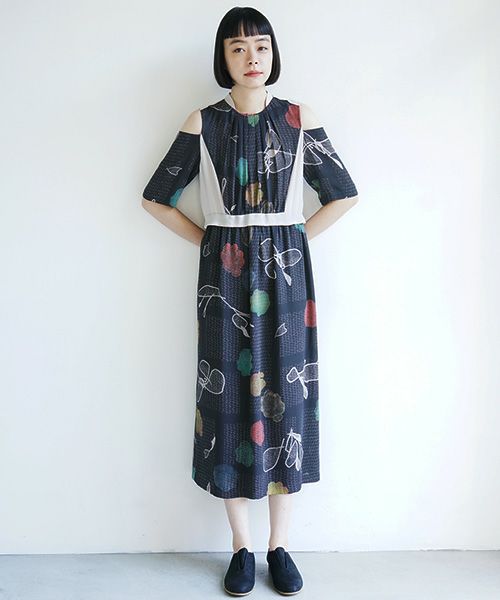 ohta オオタ imo navy dress[op-19N]