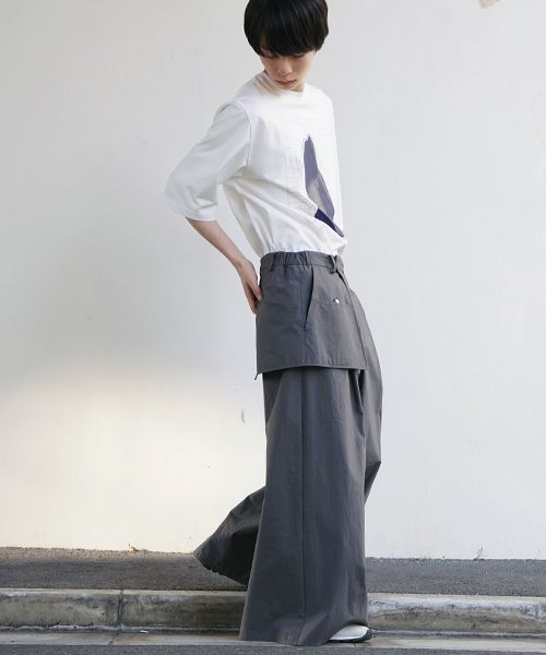 hatra ハトラOrgan Sway Pants[BT04-CHARCOAL]hatra デザイナー長見