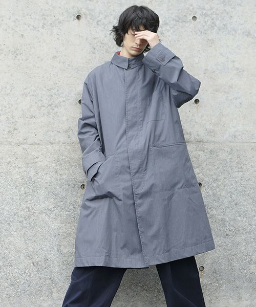 STUDIONICHOLSON スタジオニコルソン TECHNICAL CAR COAT[SNM-073/BLUE GRAY]