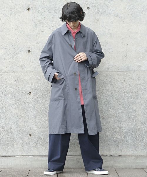 STUDIONICHOLSON スタジオニコルソン.TECHNICAL CAR COAT[SNM-073/BLUE GRAY]