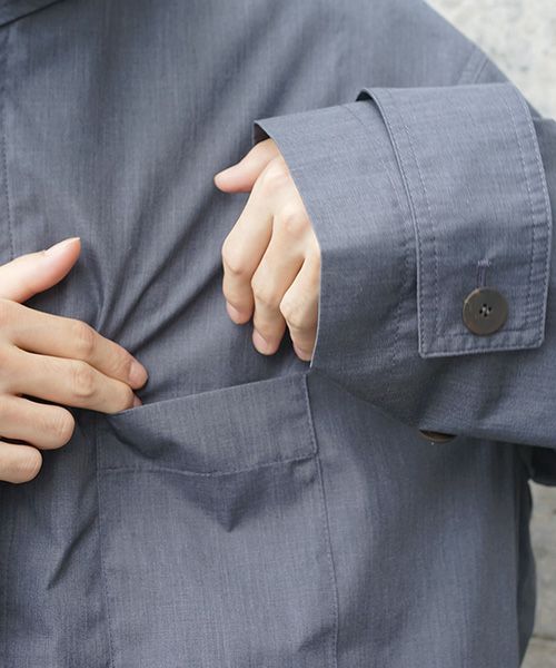 STUDIONICHOLSON スタジオニコルソン.TECHNICAL CAR COAT[SNM-073/BLUE GRAY]