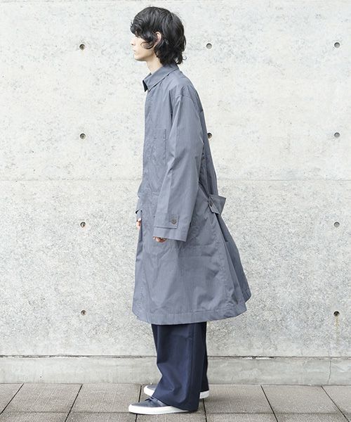 STUDIONICHOLSON スタジオニコルソン.TECHNICAL CAR COAT[SNM-073/BLUE GRAY]