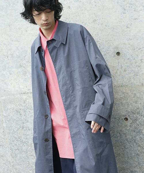 STUDIONICHOLSON スタジオニコルソン.TECHNICAL CAR COAT[SNM-073/BLUE GRAY]