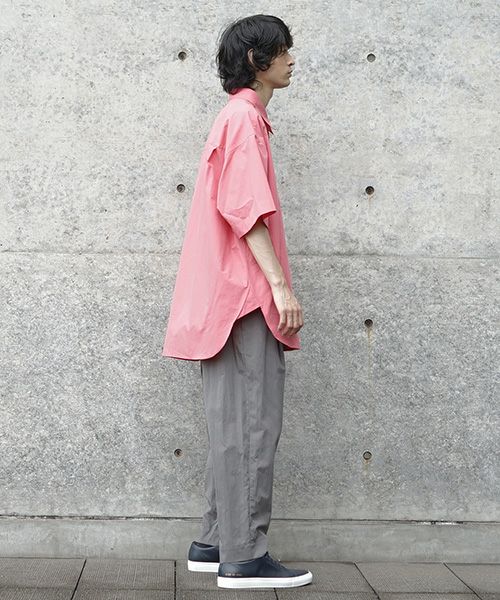 STUDIONICHOLSON スタジオニコルソン.OVERSIZED SHORT SLEEVE SHIRT[SNM-085/BARRAGAN PINK]