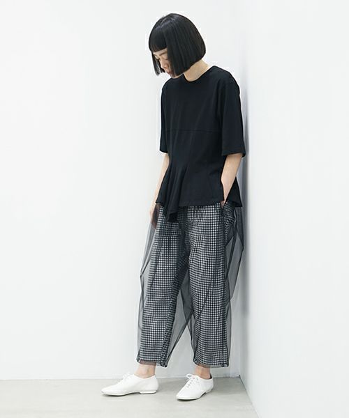 MIYAO ミヤオ.tulle pants [MSPT-03/2.ギンガムチェック×黒]