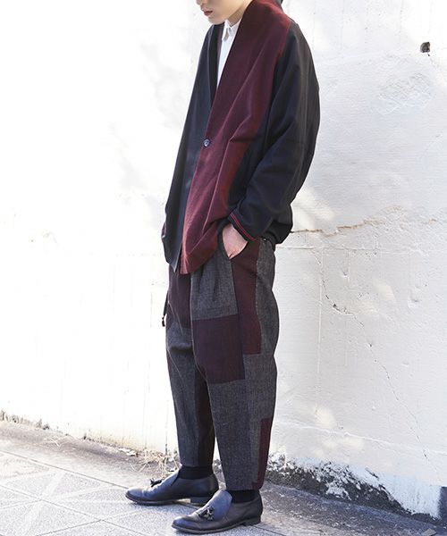 低価超激安】 YANTOR 2020ss boder jacquard 2tuck pants cA2Mg