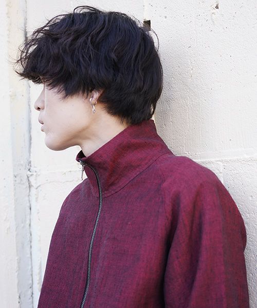 YANTOR ヤントル.Linenwool Track Jacket[Y203JS01/RED×BLACK]