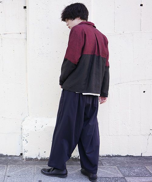 YANTOR ヤントル.Linenwool Track Jacket[Y203JS01/RED×BLACK]