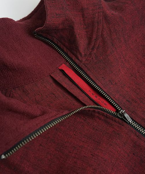 YANTOR ヤントル.Linenwool Track Jacket[Y203JS01/RED×BLACK]