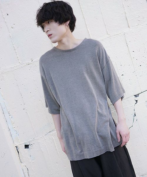 YANTOR ヤントル, 14G Cotton Knit Wide Pullover[Y203KN03/BEIGE]