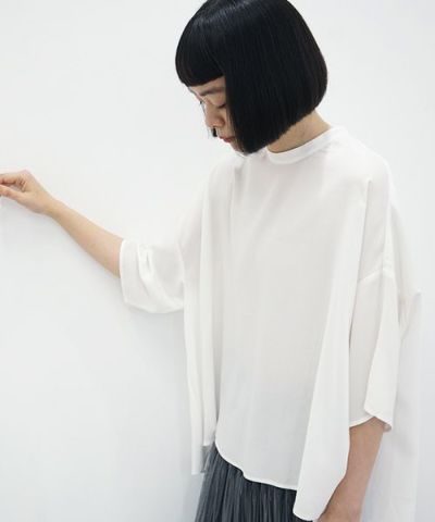 JUN OKAMOTO ジュンオカモト <br>真夏の空飛ぶ積乱雲のようなブラウス[TOP-33228]