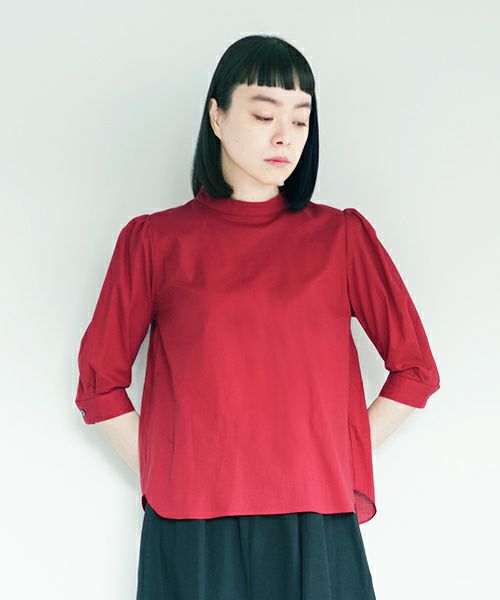 Mochi.モチ.gather blouse [ms02-sh-05/red]