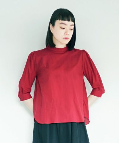 Mochi.モチ.gather blouse [ms02-sh-05/red]