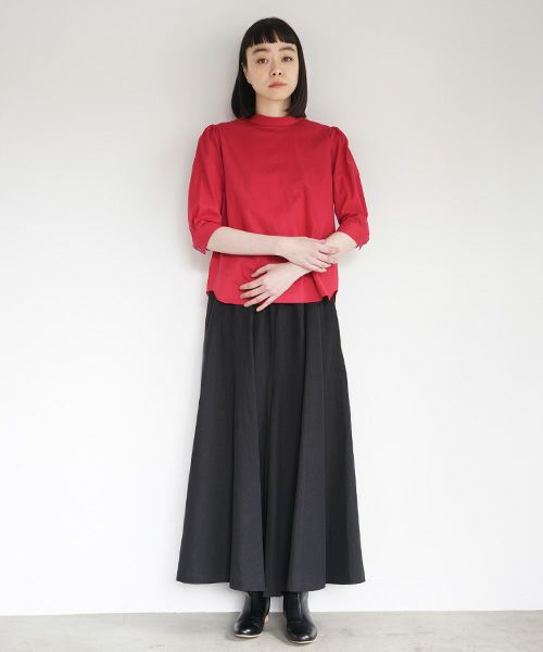 Mochi.モチ.gather blouse [ms02-sh-05/red]