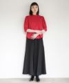 Mochi.モチ.gather blouse [ms02-sh-05/red]