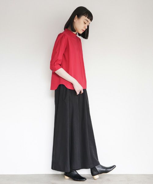 Mochi.モチ.gather blouse [ms02-sh-05/red]