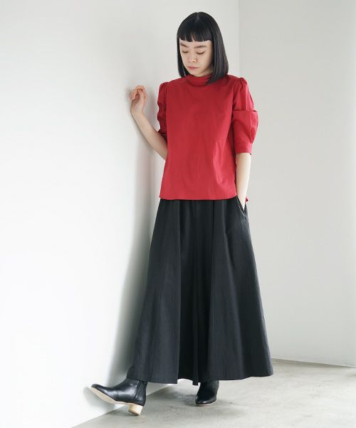 Mochi.モチ.gather blouse [ms02-sh-05/red]