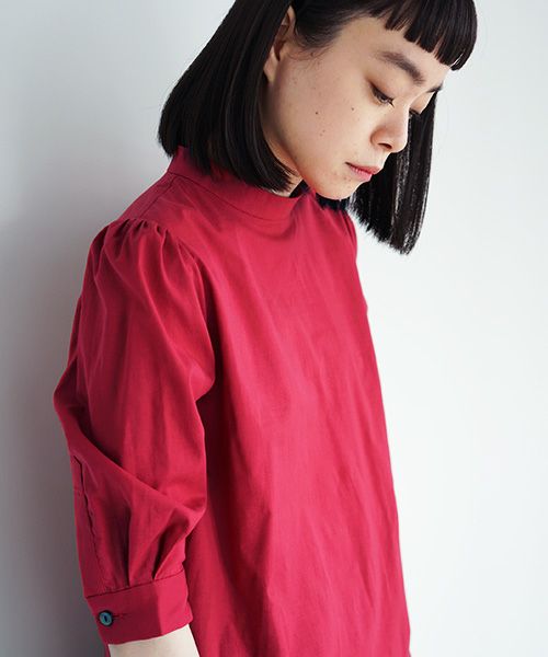 Mochi.モチ.gather blouse [ms02-sh-05/red]