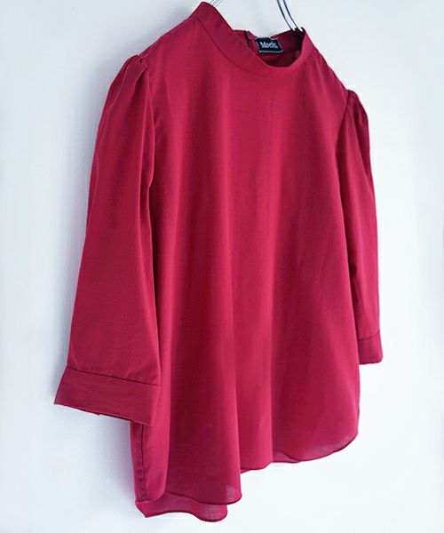 Mochi.モチ.gather blouse [ms02-sh-05/red]