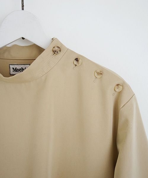 Mochi.モチ.hight neck tuck dress [khaki beige]