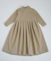 Mochi.モチ.hight neck tuck dress [khaki beige]