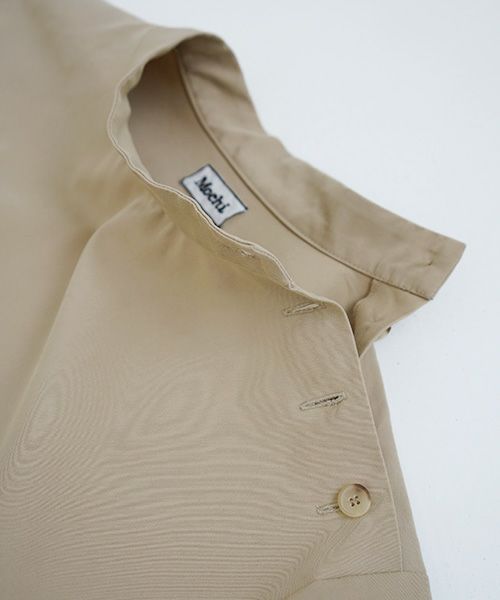 Mochi.モチ.hight neck tuck dress [khaki beige]