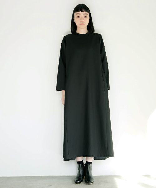 Mochi.モチ.trapeze dress [black]