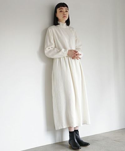 Mochi.モチ.gather dress [off white]