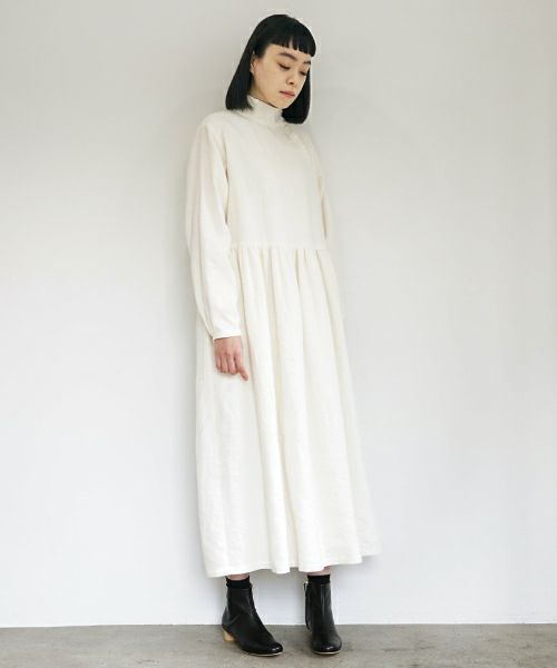 Mochi.モチ.gather dress [off white]