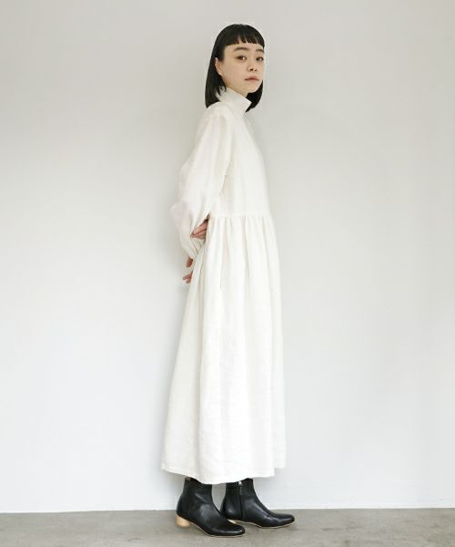Mochi.モチ.gather dress [off white]