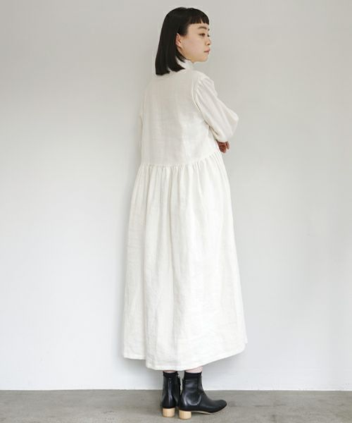 Mochi.モチ.gather dress [off white]
