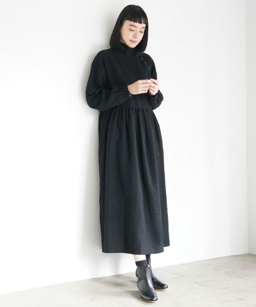 Mochi.モチ.gather dress [black]