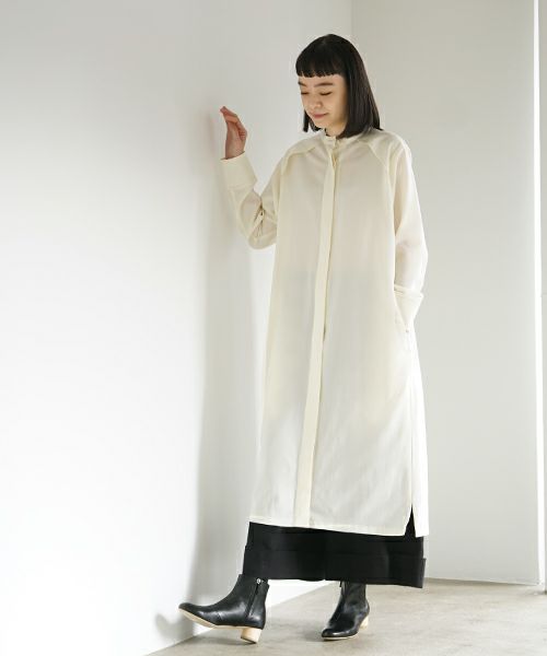 Mochi.モチ.shirts dress [white]