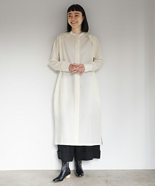 Mochi.モチ.shirts dress [white]