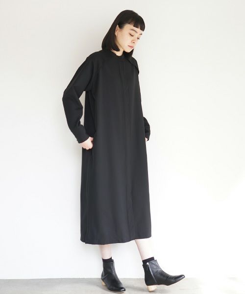 Mochi.モチ.shirts dress [black]