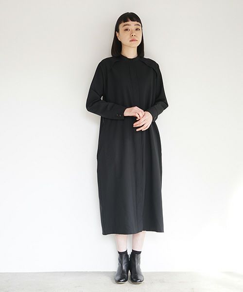 Mochi.モチ.shirts dress [black]