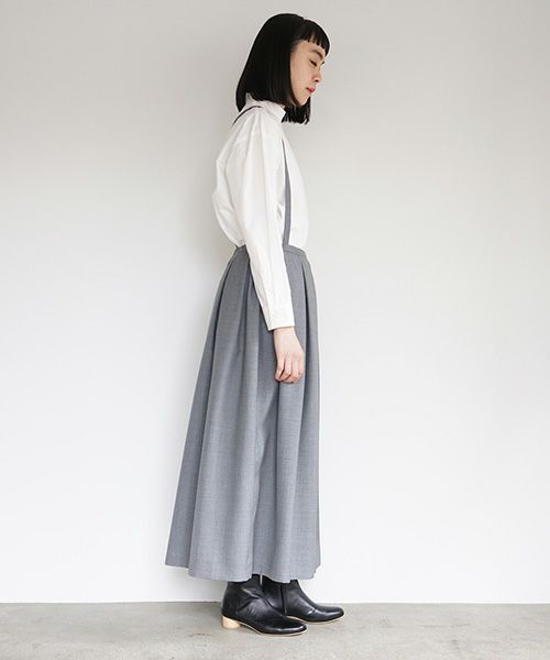 Mochi.モチ.suspender skirt [grey]