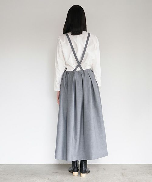 Mochi.モチ.suspender skirt [grey]