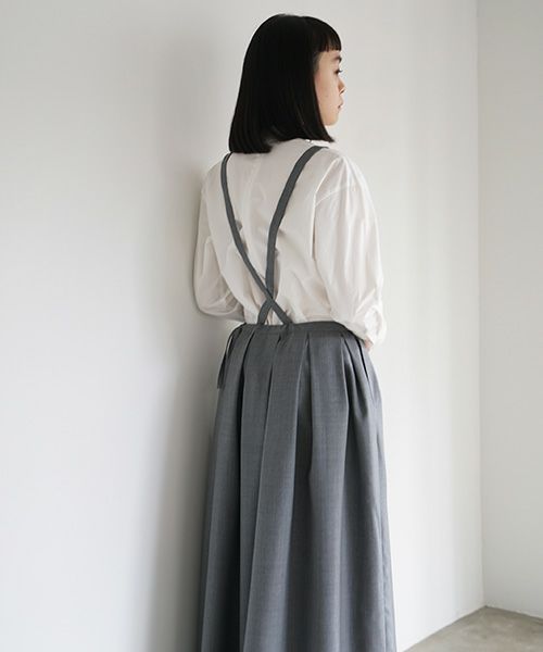Mochi.モチ.suspender skirt [grey]