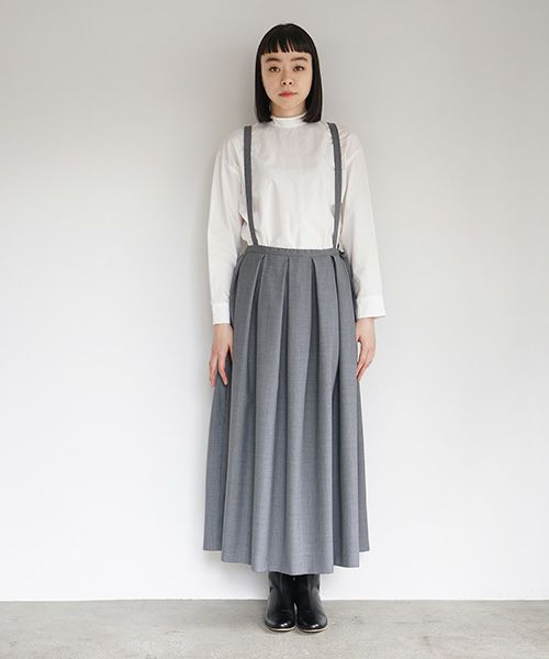 Mochi.モチ.suspender skirt [grey]