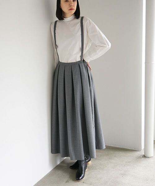 Mochi.モチ.suspender skirt [grey]