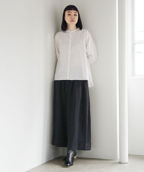 Mochi モチ cropped wide pants [black]